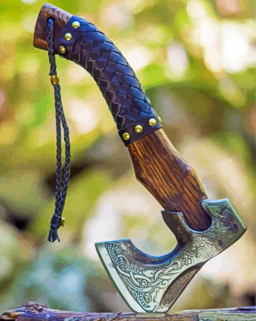 Hache Viking Ragnar Painting By Numberss.png
