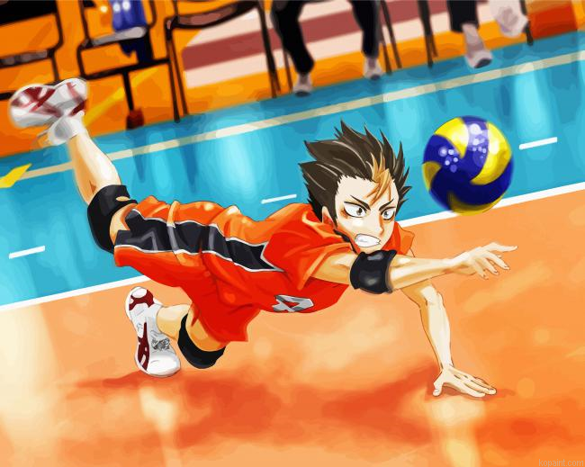 Haikyuu Nishinoya Voleyball Painting By Numberss.png