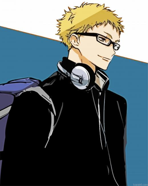 Haikyuu Tsukishima Side Profile Paint By Numbers.png