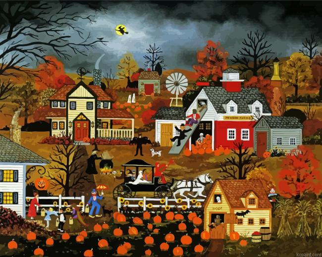 Halloween Jane Wooster Paint By Numbers