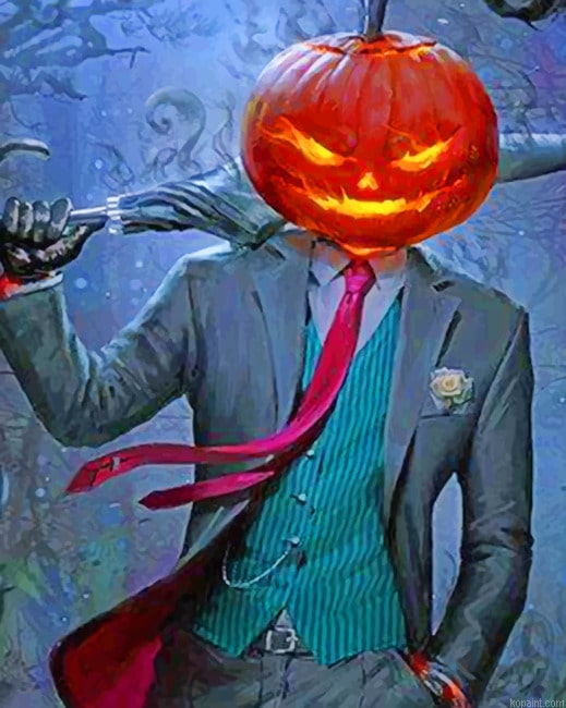 Halloween Pumpkin New Painting By Numberss.png