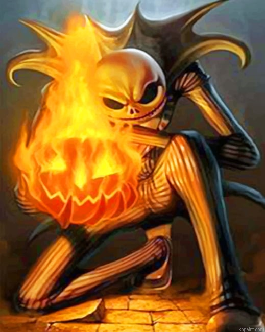 Halloween Pumpkins Scary Painting By Numberss.png