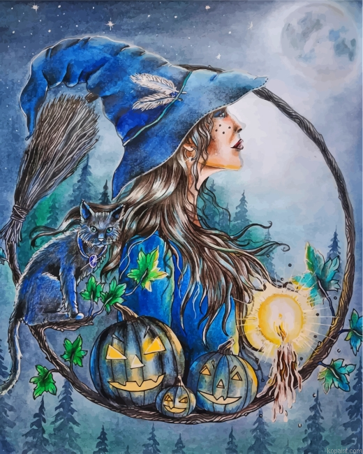 Halloween Witch Painting By Numberss.png