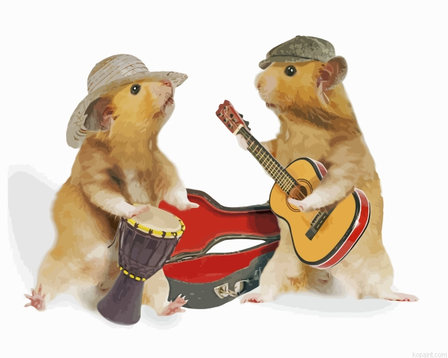 Hamsters Playing Musical Instruments Painting By Numberss.png