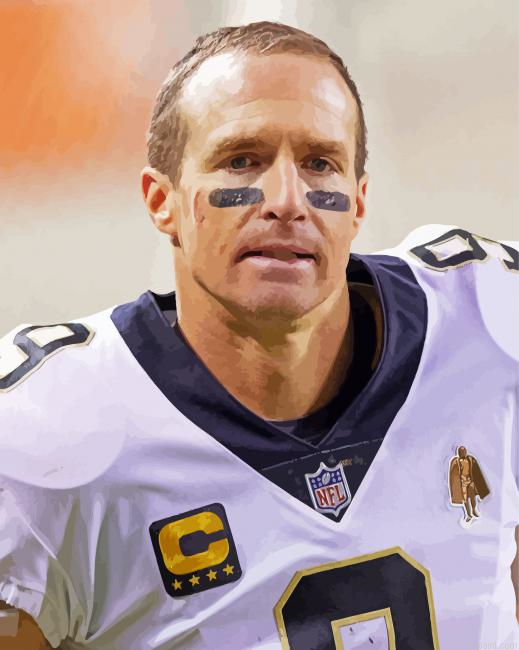 Handsome Drew Brees Painting By Numberss.png