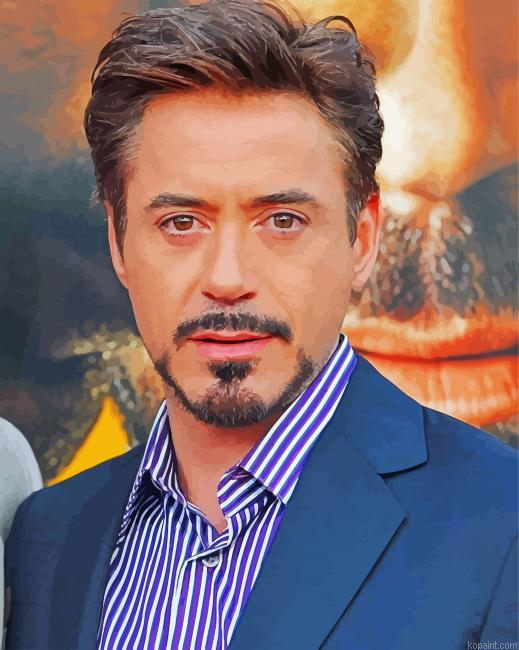 Handsome Robert Downey Jr Painting By Numberss.png
