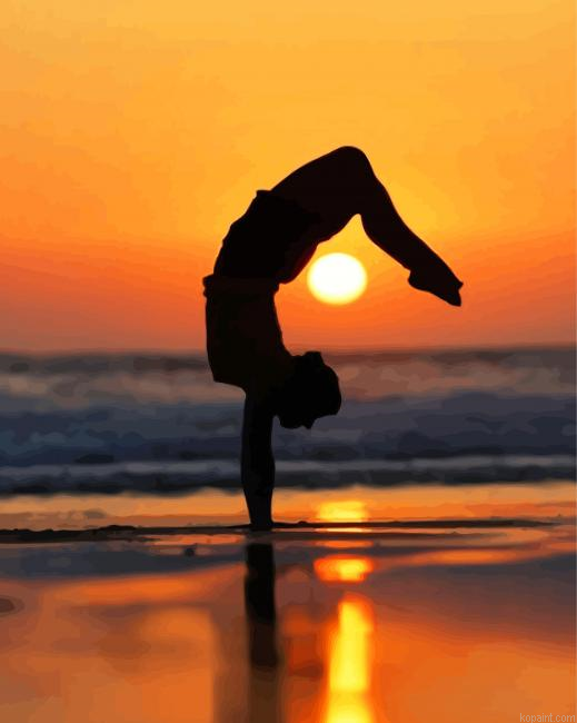 Handstand At Sunset Painting By Numberss.png