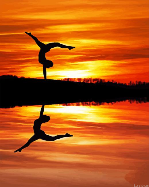 Handstand Silhouette Reflection Painting By Numberss.png