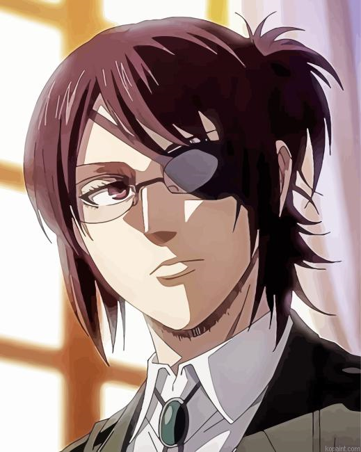 Hange Zoe Anime Character Painting By Numberss.png