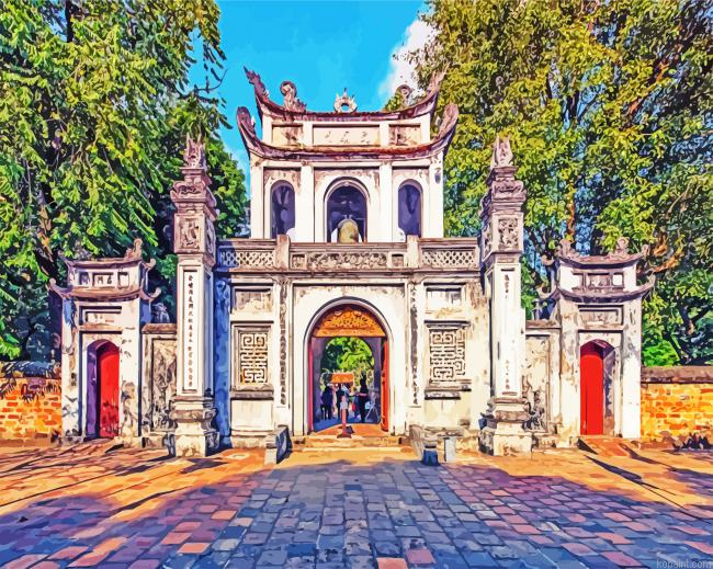 Hanoi Temple Of Literature Painting By Numberss.png