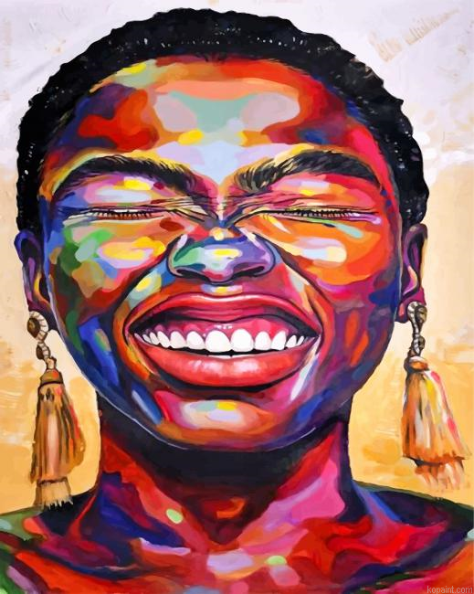 Happy African Painting By Numberss.png