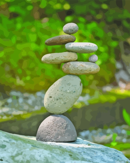 Happy Garden Rock Sculpture Painting By Numberss.png