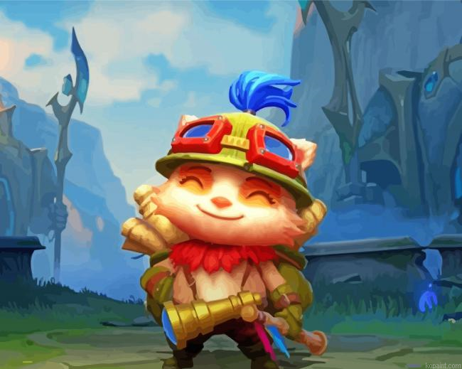 Happy Teemo Painting By Numberss.png