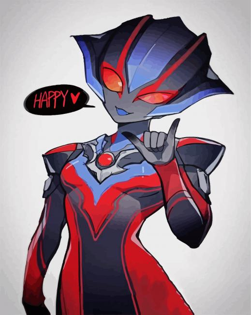 Happy Ultraman Paint by Numbers