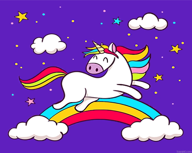 Happy Unicorn Painting By Numberss.png