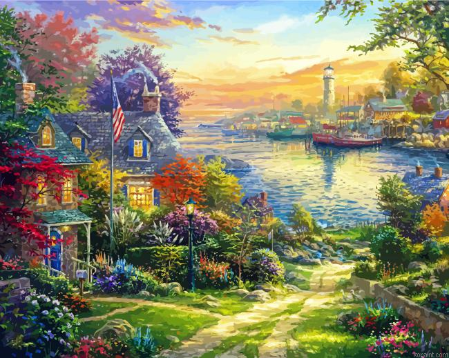 Harbor Gardens In United States Painting By Numberss.png