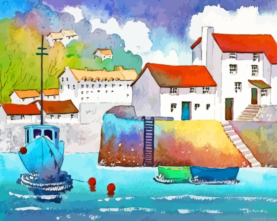 Harbour England Painting By Numberss.png