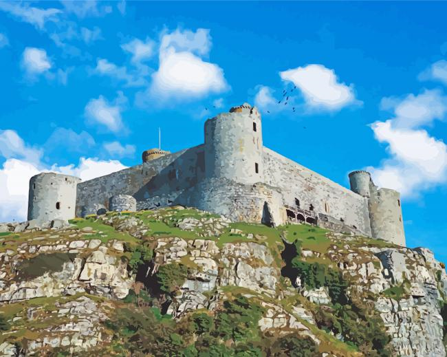 Harlech Castle Wales Painting By Numberss.png