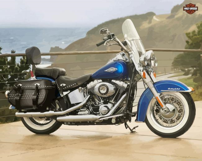 Harley Davidson Flstc Painting By Numberss.png