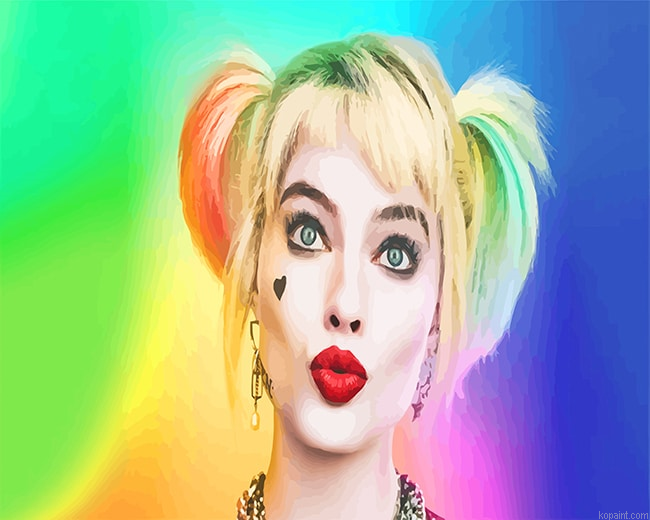 Harley Quinn Colorful New Painting By Numberss.png