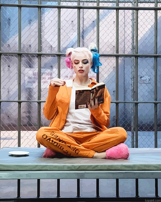 Harley Quinn Reading New Painting By Numberss.png