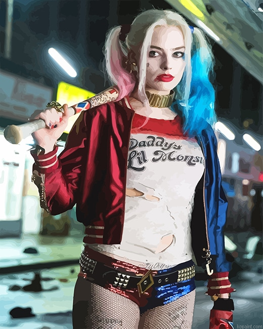 Harley Quinn Suicide Squad New Painting By Numberss.png