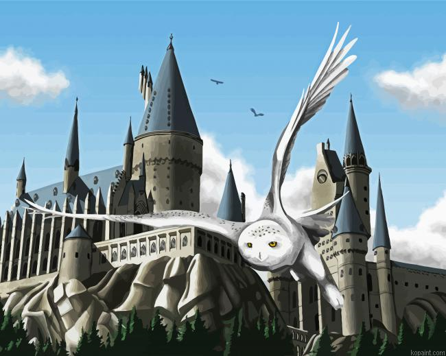 Harrty Potter Hedwig Flying Painting By Numberss.png