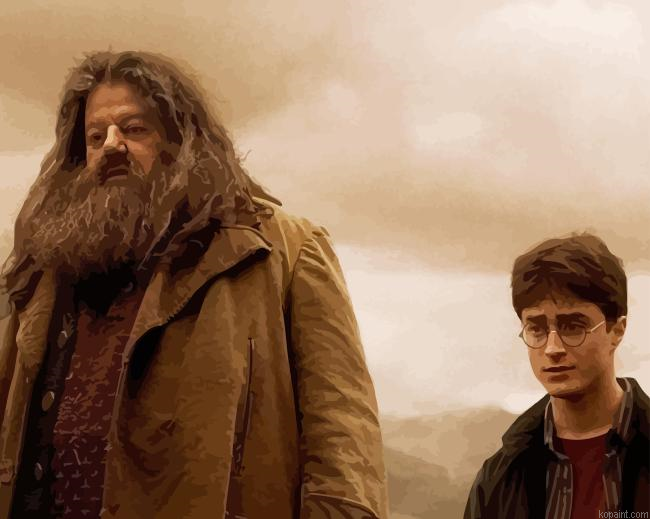 Harry Potter And Hagrid Painting By Numberss.png