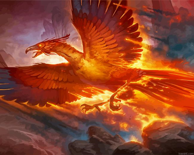 Harry Potter Fawkes Phoenix Painting By Numberss.png