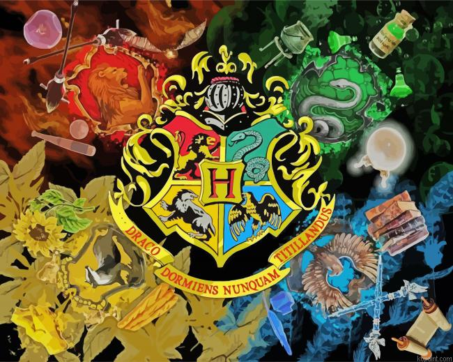 Harry Potter Hogwarts Houses Painting By Numberss.png