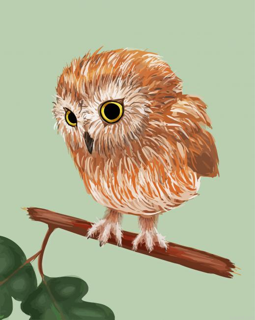 Harry Potter Pigwidgeon Owl Painting By Numberss.png