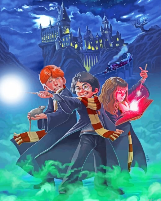 Harry Potter Squad Illustration Painting By Numberss.png