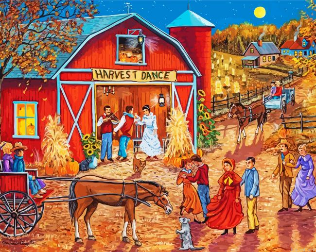 Harvest Countryside Painting By Numberss.png