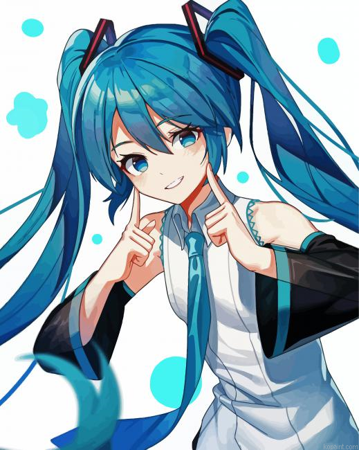 Hatsune Miku Vocaloid Painting By Numberss.png
