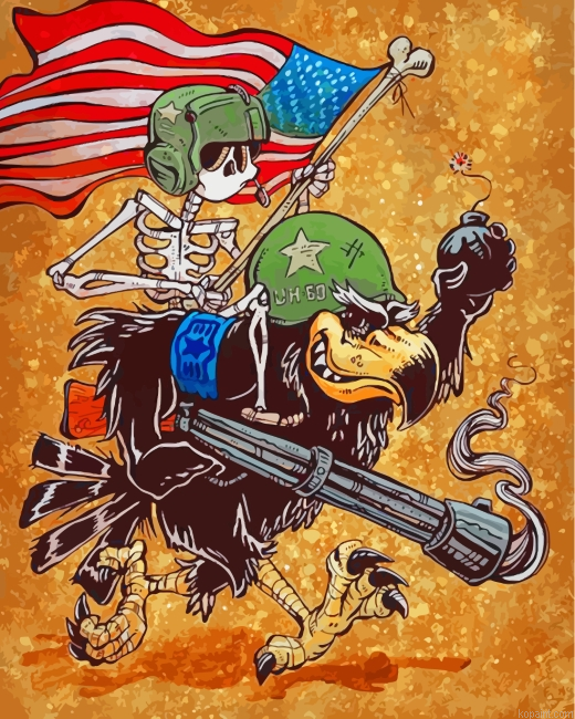 Hawk And Skull Soldiers Painting By Numberss.png