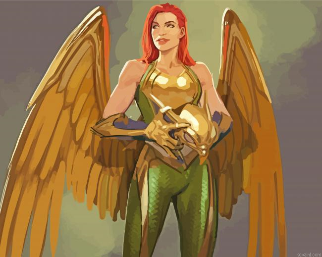 Hawk Girl Painting By Numberss.png