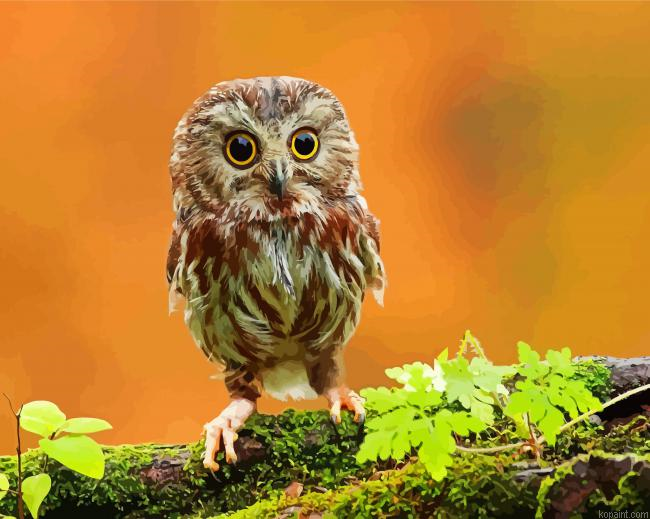 Hawk In A Forest Painting By Numberss.png