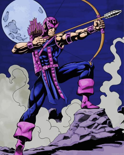 Hawkeye Clint Barton Painting By Numberss.png