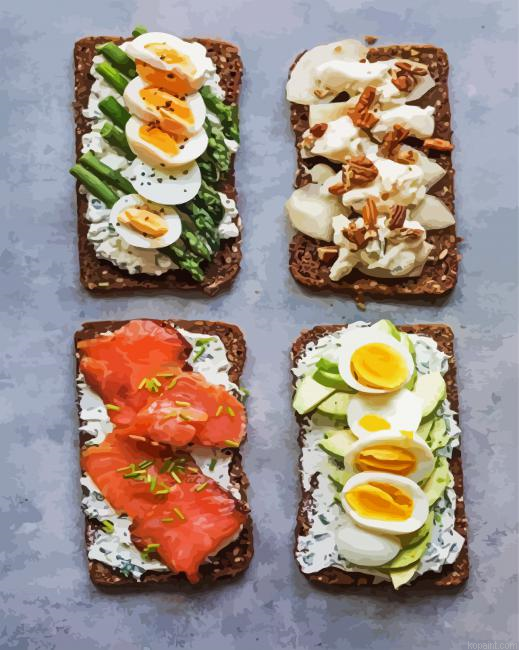 Healthy Toast Paint By Numbers