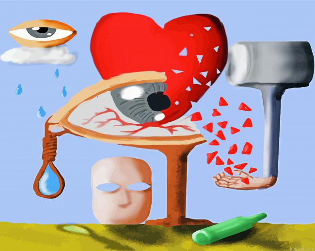 Heartbreak Surreal Art Painting By Numberss.png