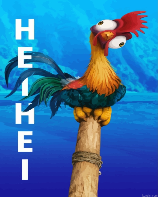 Hei Hei Moana Animation Paint By Numbers