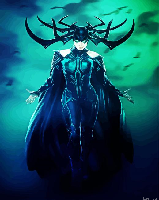 Hela Goddess Of Death Painting By Numberss.png