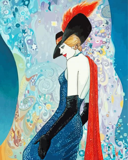 Helena Lam Lady With Red Scarf Painting By Numberss.png
