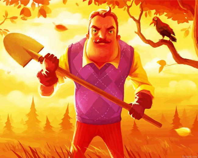 Hello Neighbor Game Character Painting By Numberss.png