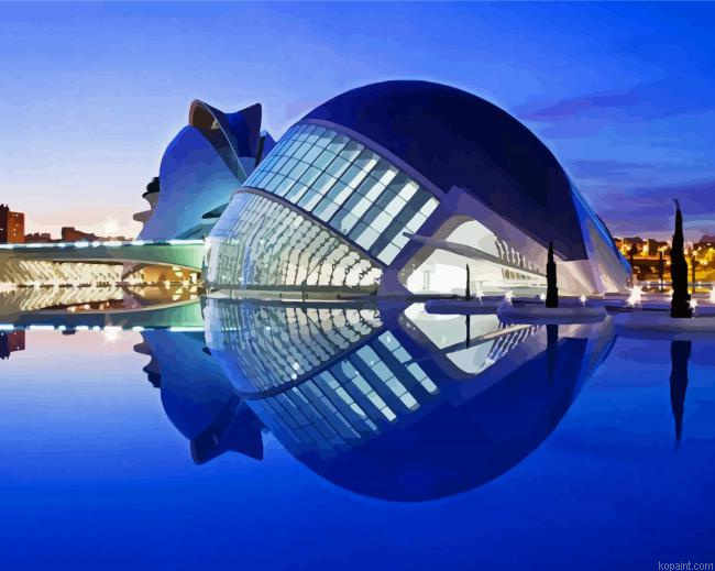 Hemisferic Teatre Valencia Spain Painting By Numberss.png
