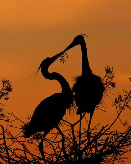 Heron Silhouette Painting By Numberss.png