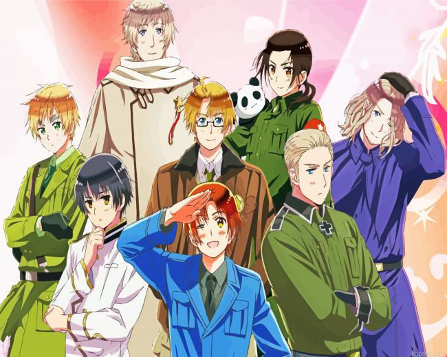Hetalia Japanese Anime Paint By Numbers
