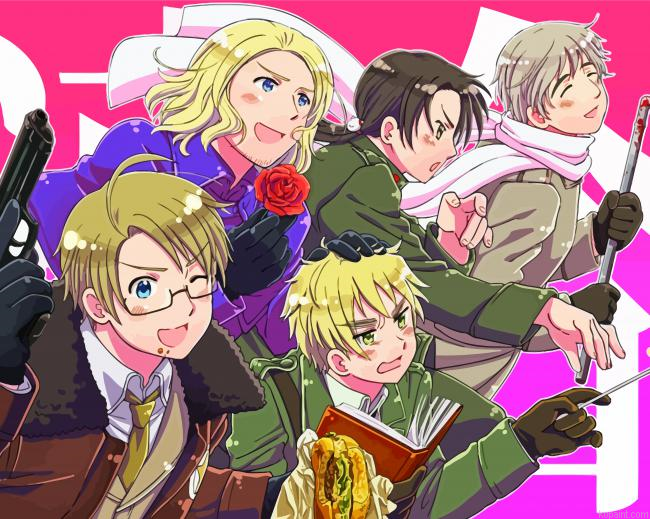 Hetalia Manga Anime Paint By Numbers