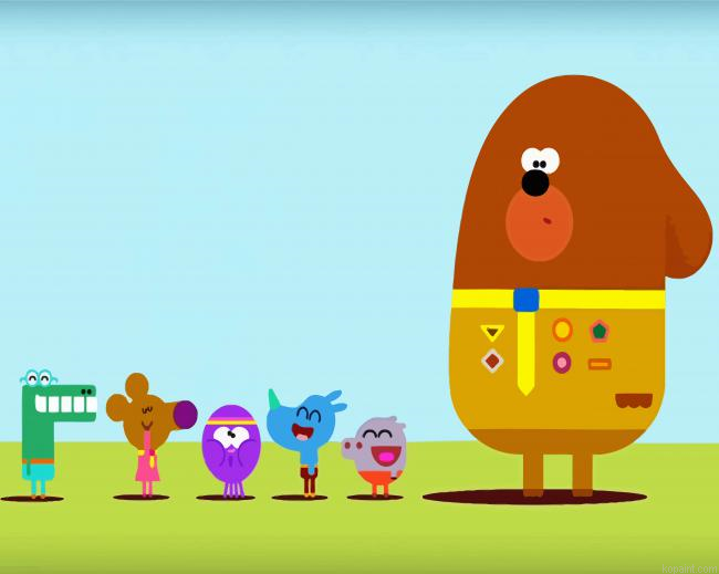 Hey Duggee Cartoon Characters Paint By Numbers