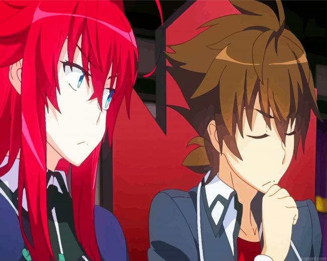 High School Dxd Anime Painting By Numberss.png